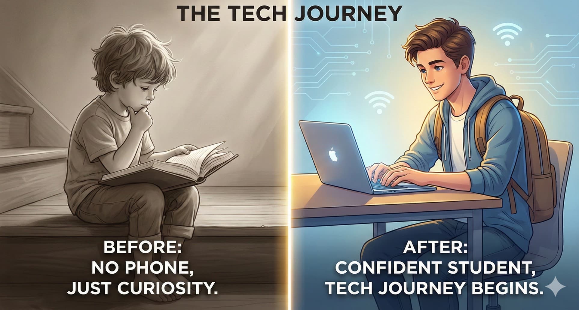 ⭐ From No Phone to B.Tech CSE — My Real Journey Into Tech